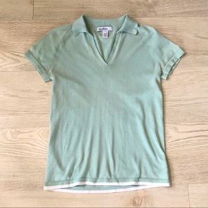 Realities Brand Knit Collared Top Blouse